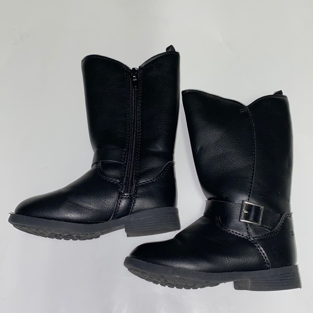 Osh Kosh Bgosh Girls Black Boots Size 7